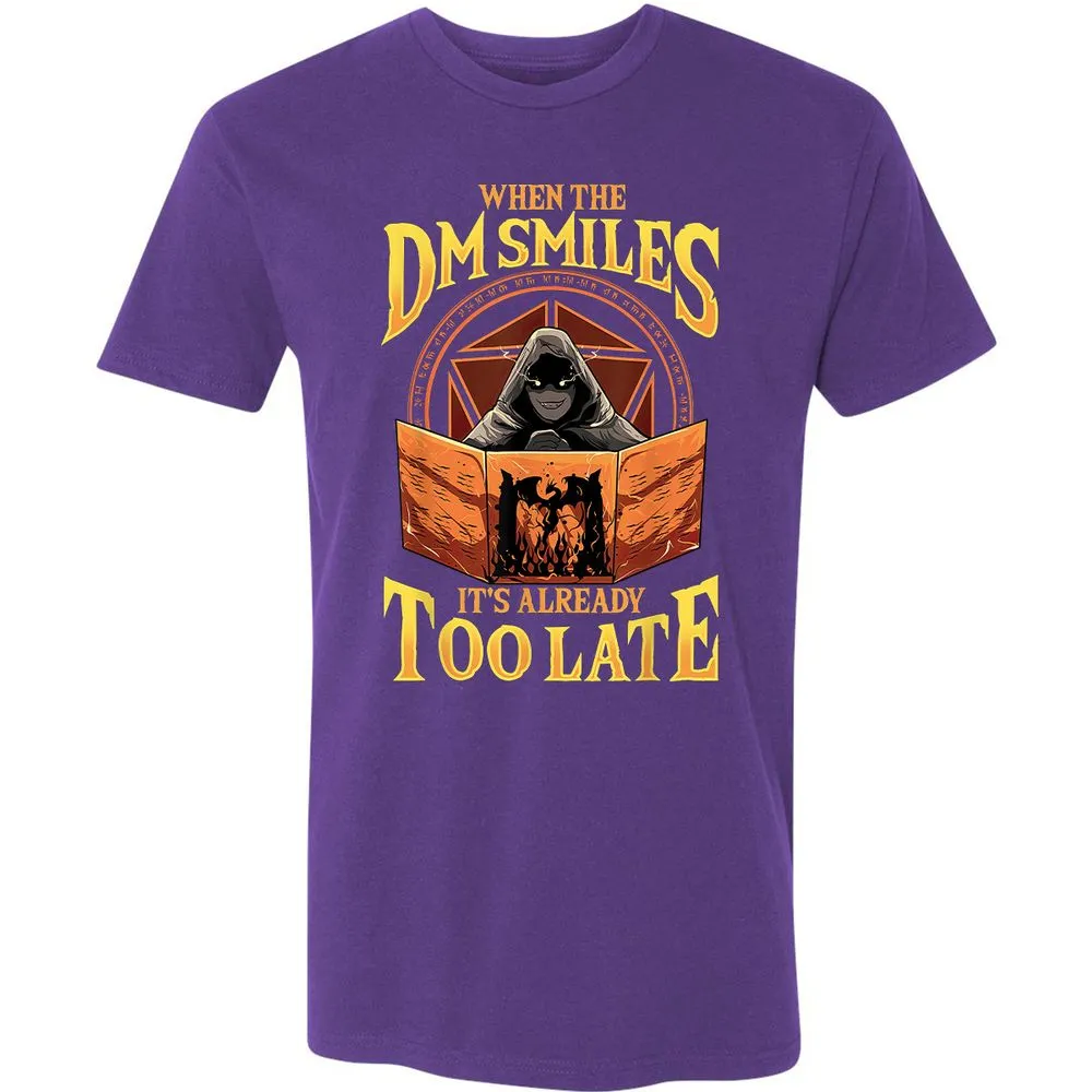 When The Dm Smiles Its Already Too Late Premium Unisex T-Shirt - Purple Rush - 7
