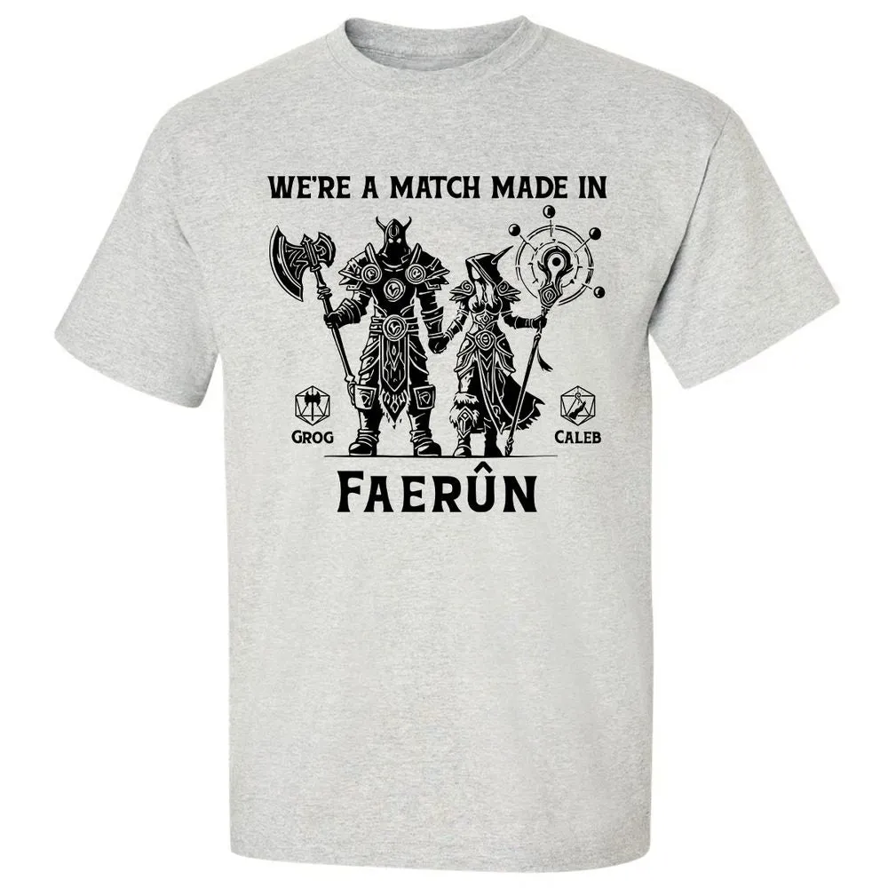 Custom DnD Class Couple Classic Unisex T-Shirt - Ash - 2