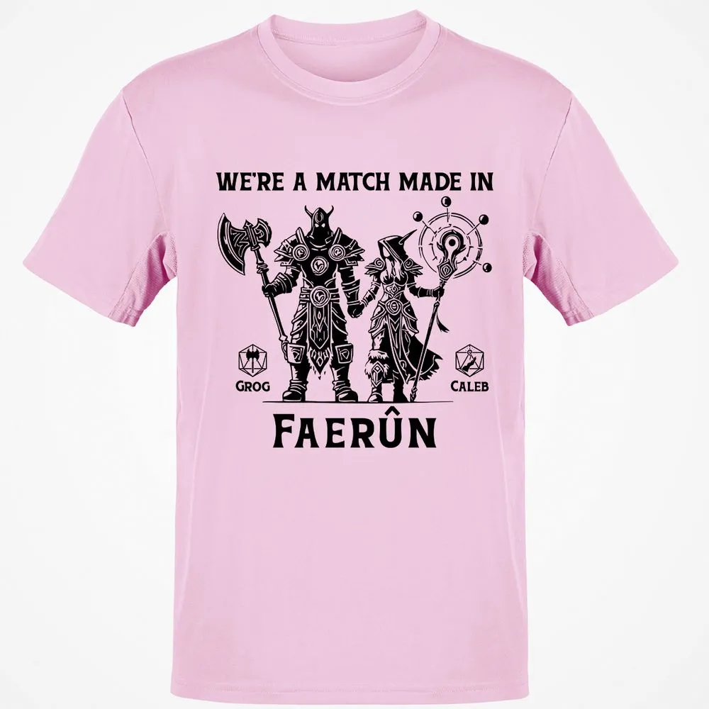 Custom DnD Class Couple Classic Unisex T-Shirt - Light Pink - 5