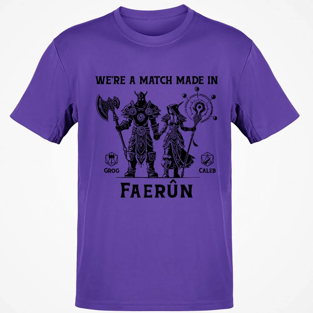 Custom DnD Class Couple Classic Unisex T-Shirt - Purple - 9