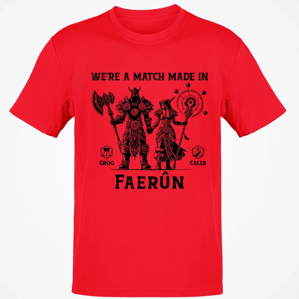 Custom DnD Class Couple Classic Unisex T-Shirt - Red - 10