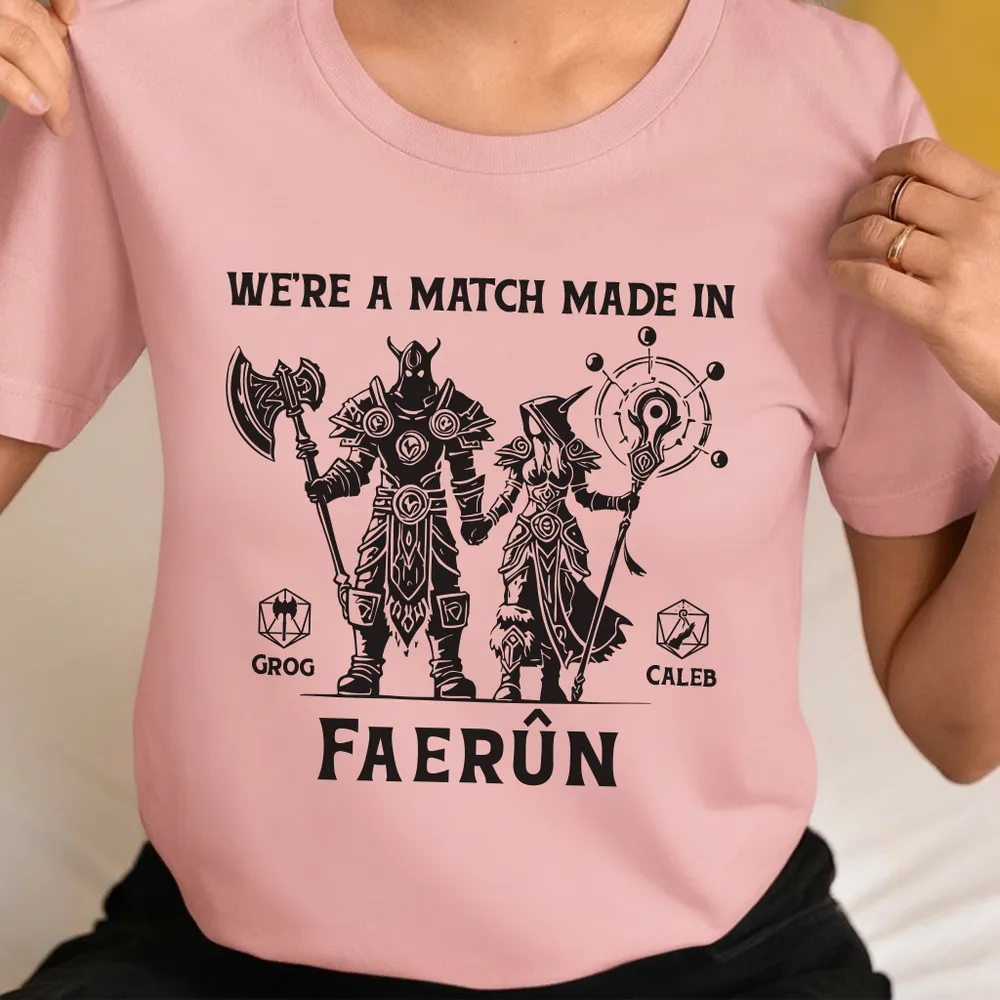 Custom DnD Class Couple Classic Unisex T-Shirt - 1