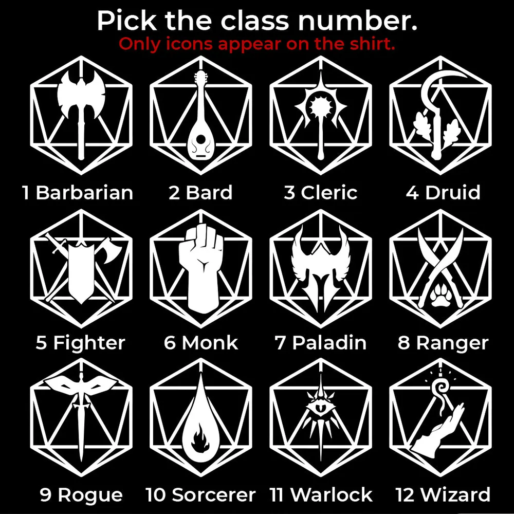 Custom DnD Class Couple Classic Unisex T-Shirt - 4