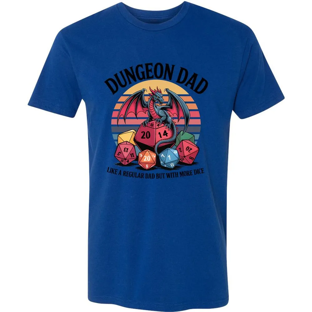 Dungeon Dad With More Dice Premium Unisex T-Shirt - Royal - 10