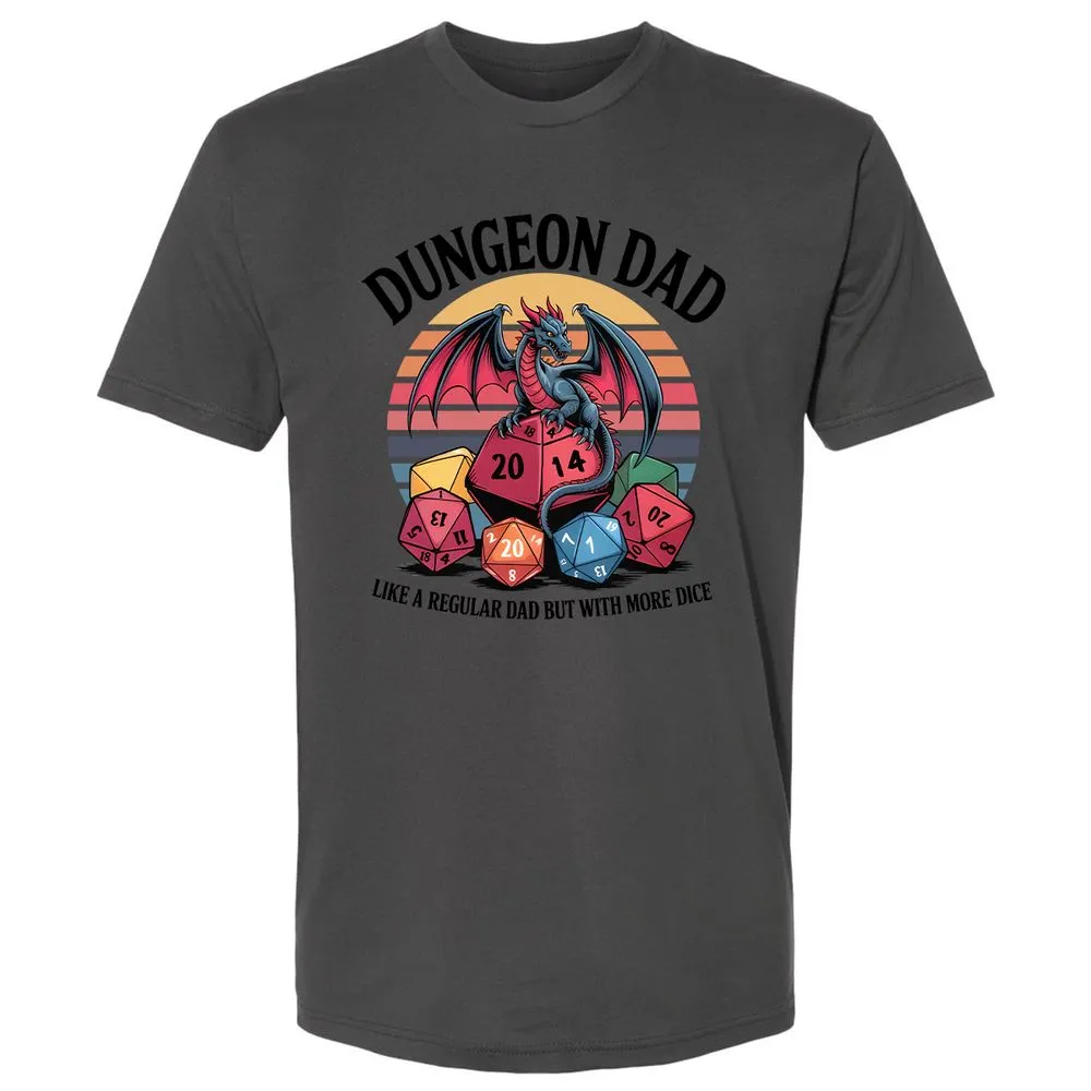 Dungeon Dad With More Dice Premium Unisex T-Shirt - Heavy Metal - 8