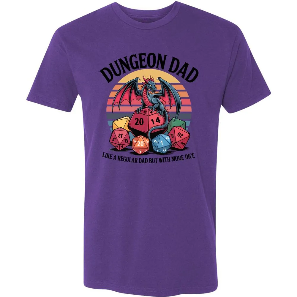 Dungeon Dad With More Dice Premium Unisex T-Shirt - Purple Rush - 7