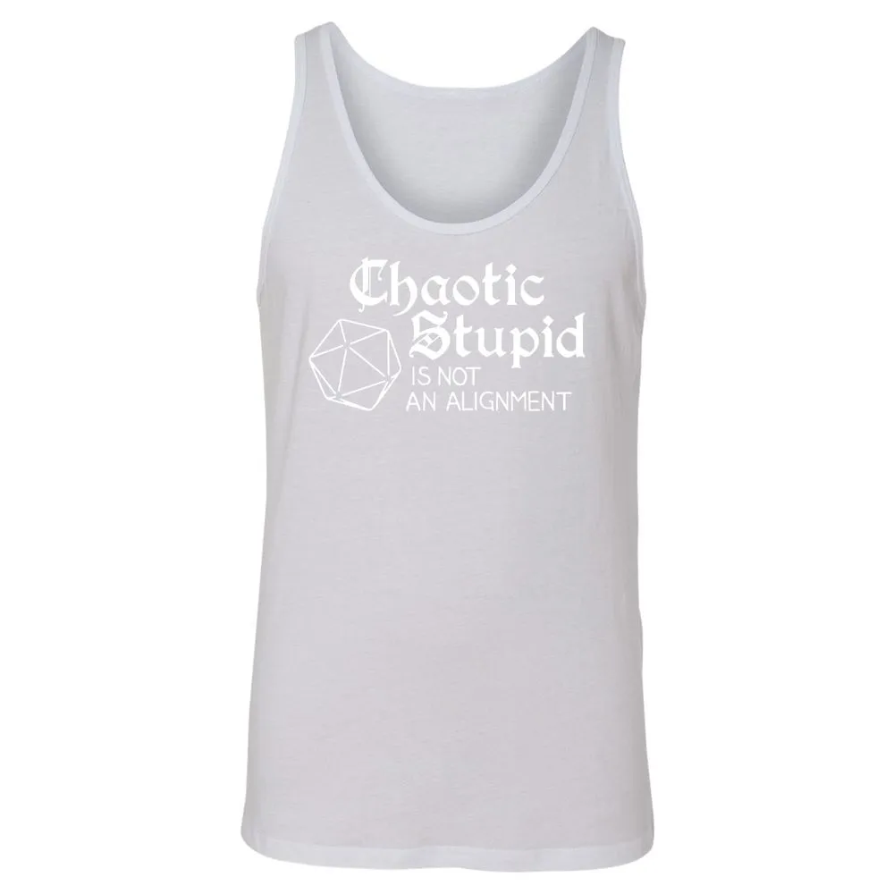 Chaotic Stupid Is Not An Alignment Unisex Jersey Tank - White - 14