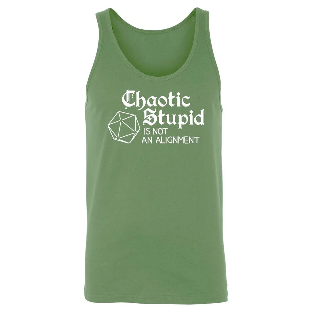 Chaotic Stupid Is Not An Alignment Unisex Jersey Tank - Leaf - 10