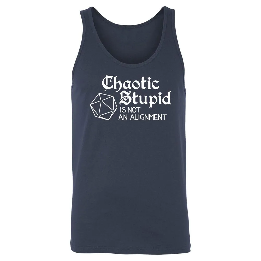 Chaotic Stupid Is Not An Alignment Unisex Jersey Tank - Navy - 2