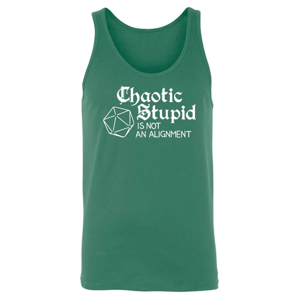 Chaotic Stupid Is Not An Alignment Unisex Jersey Tank - Kelly - 9