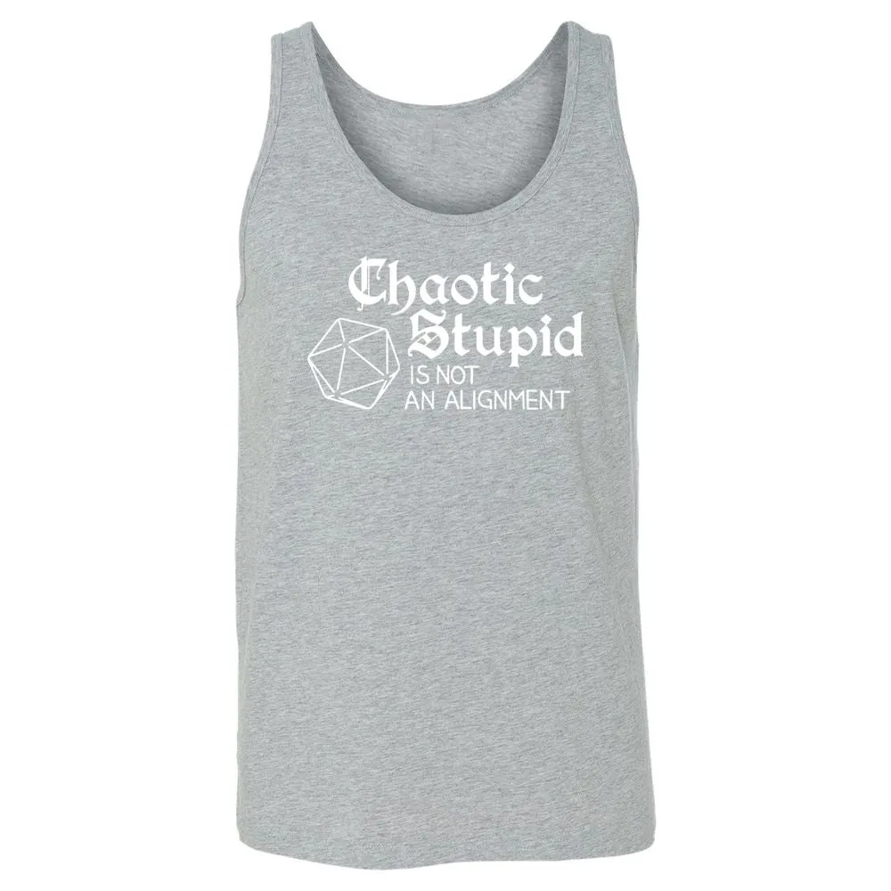 Chaotic Stupid Is Not An Alignment Unisex Jersey Tank - Athletic Heather - 4