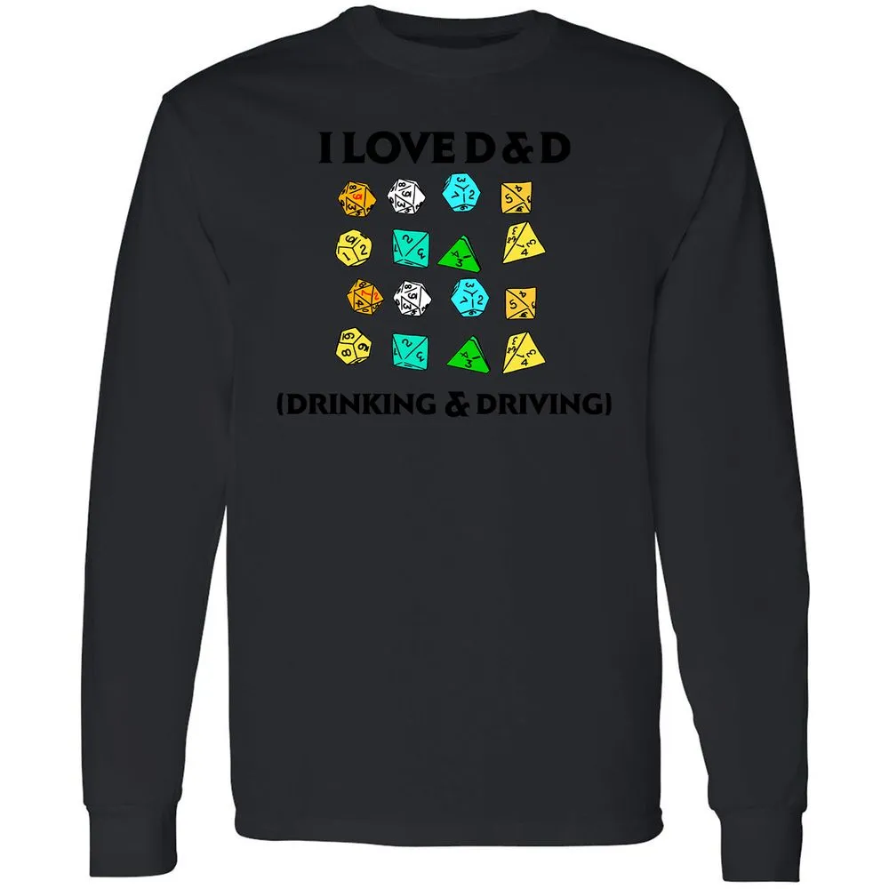 Drinking & Driving Long Sleeve T-Shirt - Black - 16