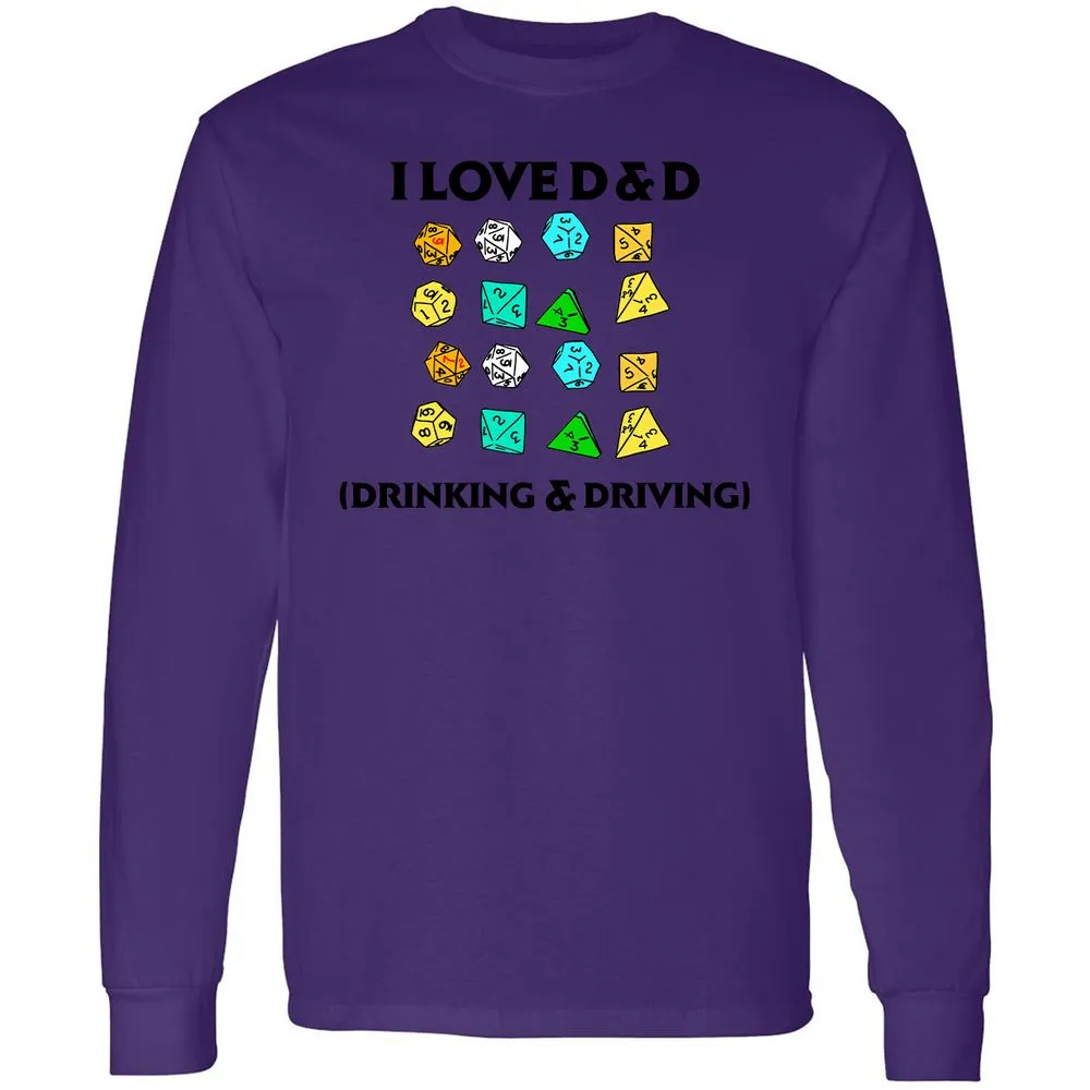 Drinking & Driving Long Sleeve T-Shirt - Purple - 13