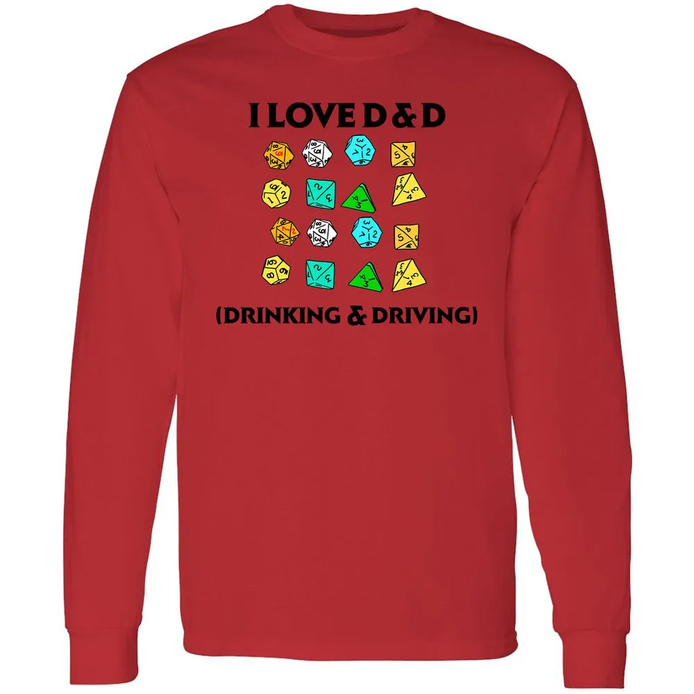 Drinking & Driving Long Sleeve T-Shirt - Red - 14