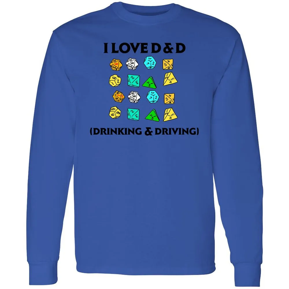 Drinking & Driving Long Sleeve T-Shirt - Royal - 4