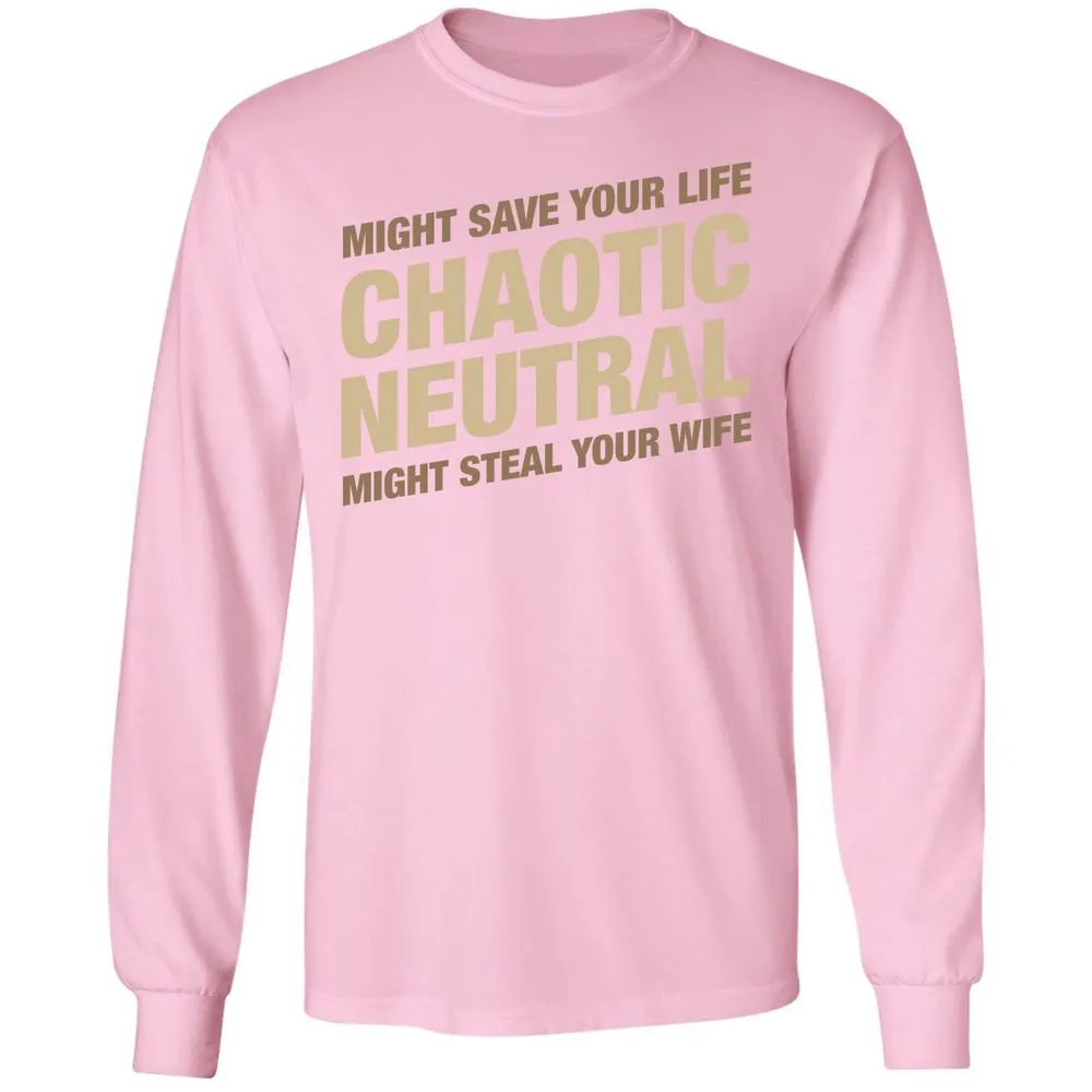 Might Save Your Life Might Steal Your Wife Long Sleeve T-Shirt - Light Pink - 3