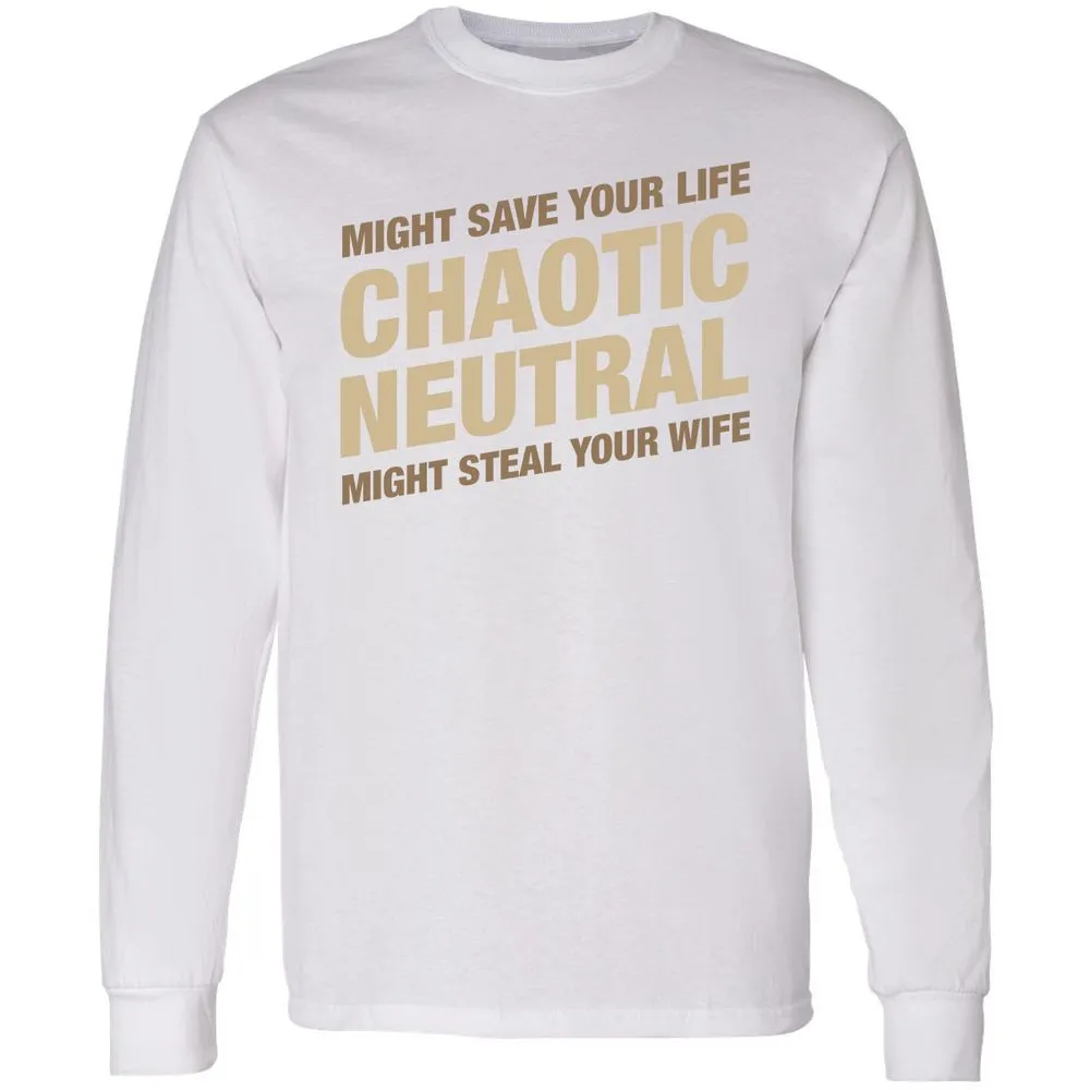 Might Save Your Life Might Steal Your Wife Long Sleeve T-Shirt - White - 5