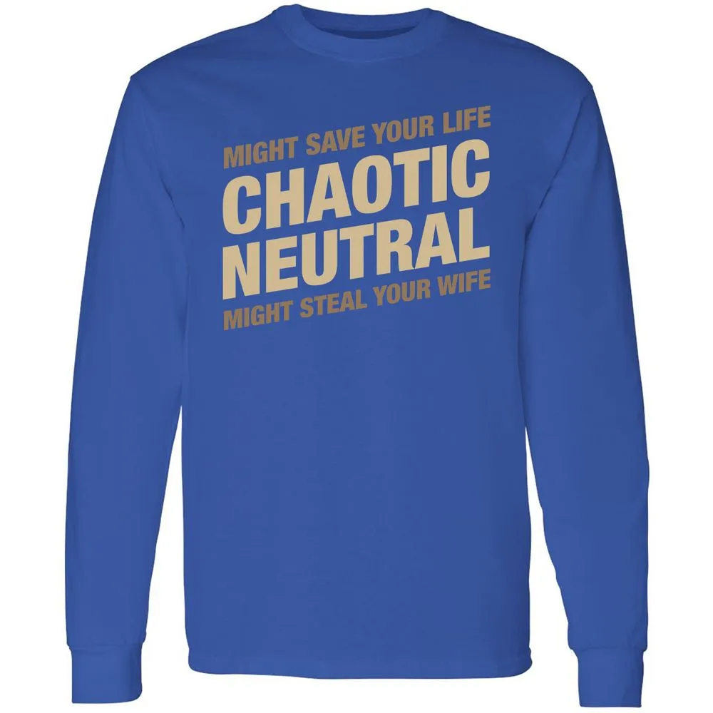 Might Save Your Life Might Steal Your Wife Long Sleeve T-Shirt - Royal - 8