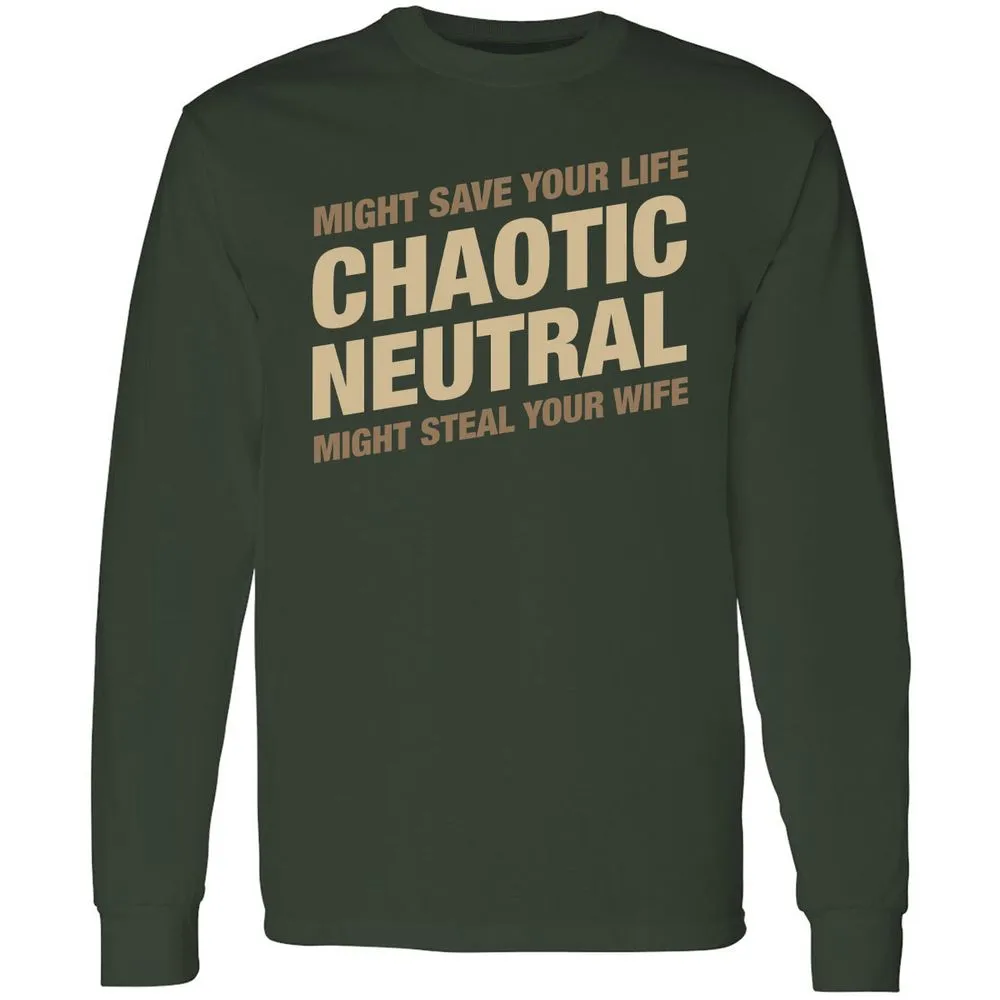 Might Save Your Life Might Steal Your Wife Long Sleeve T-Shirt - Forest Green - 4