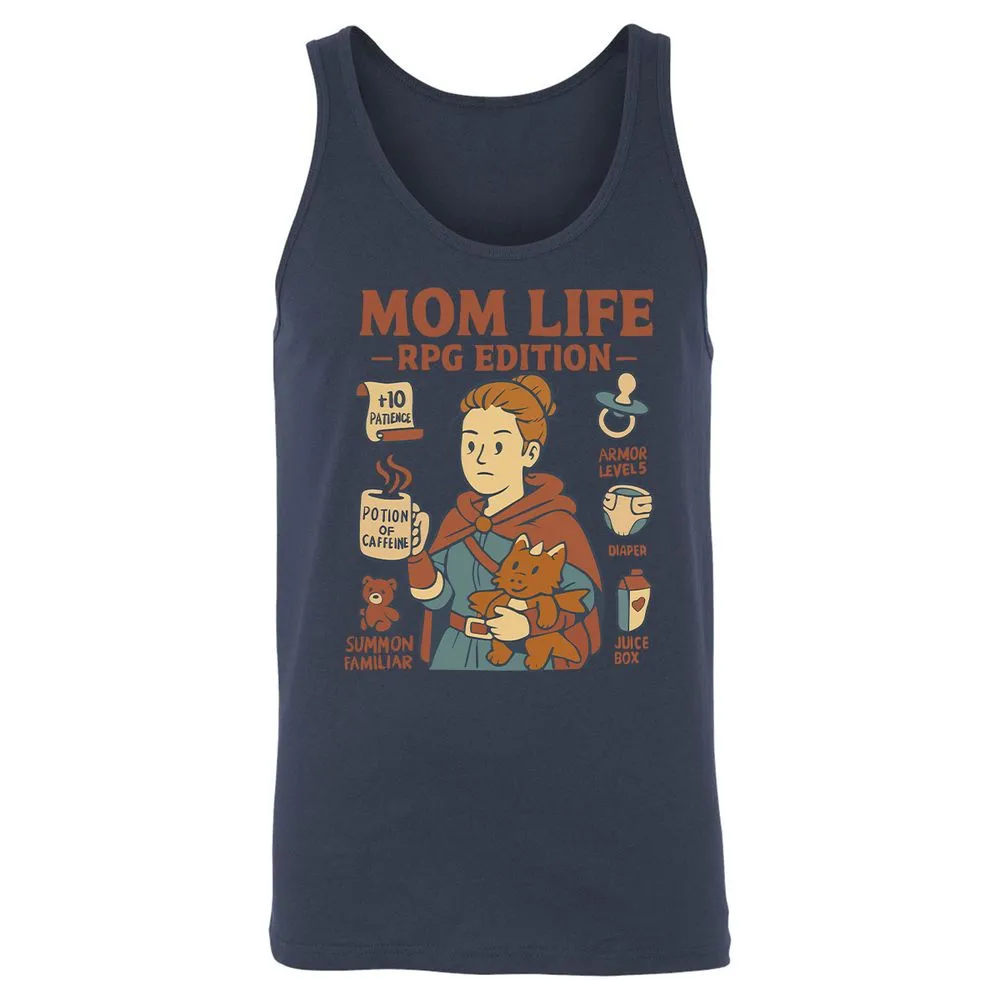 Mom Life RPG Edition Unisex Jersey Tank - Navy - 8