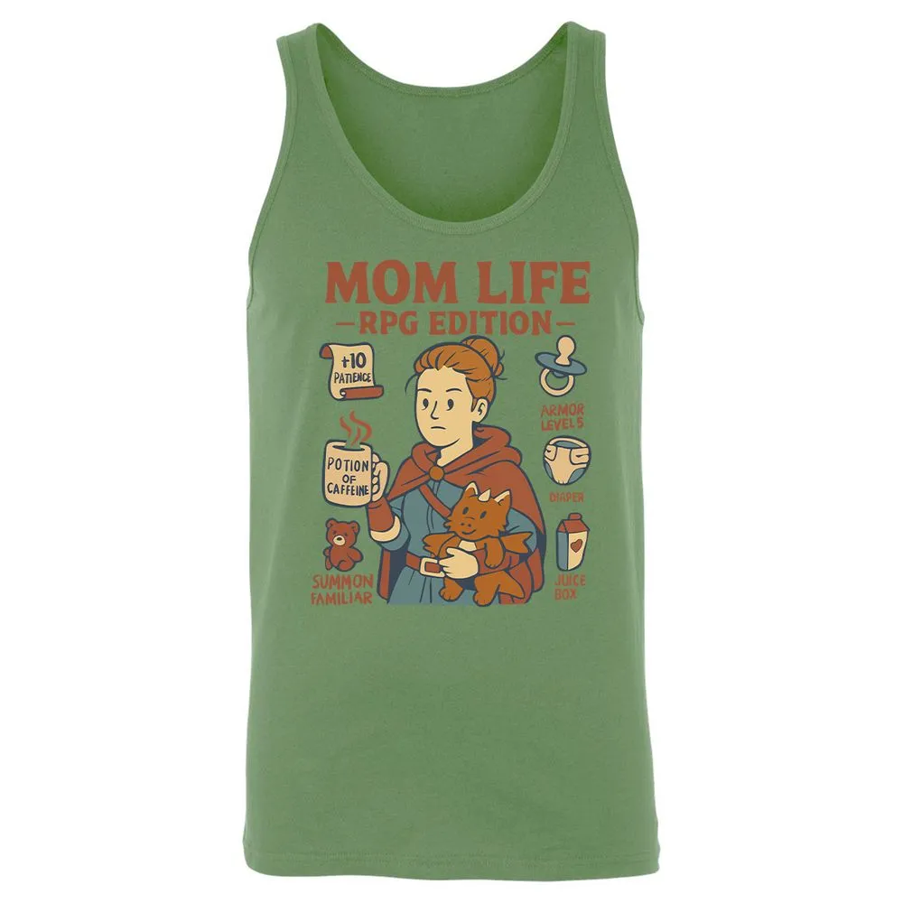 Mom Life RPG Edition Unisex Jersey Tank - Leaf - 10