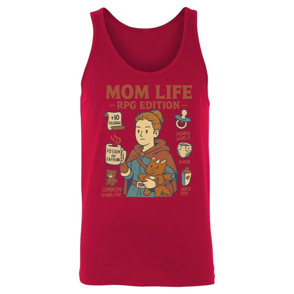 Mom Life RPG Edition Unisex Jersey Tank - Red - 11
