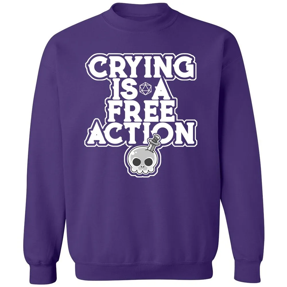 Crying Is A Free Action Classic Unisex Sweatshirt - Purple - 6