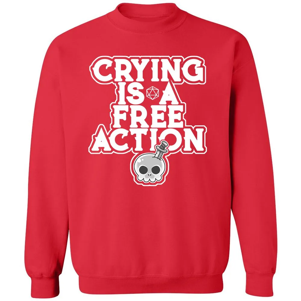 Crying Is A Free Action Classic Unisex Sweatshirt - Red - 5