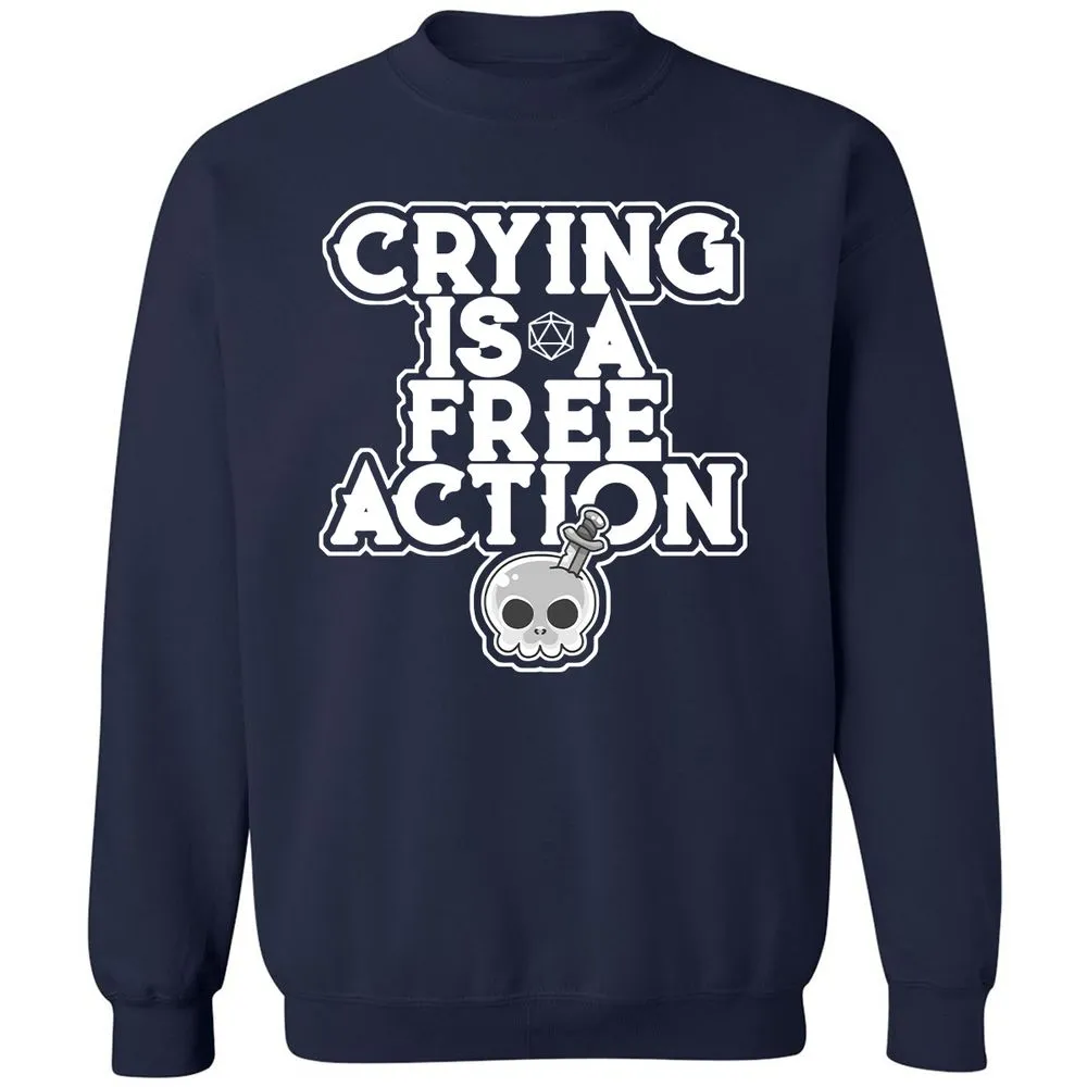 Crying Is A Free Action Classic Unisex Sweatshirt - Navy - 2