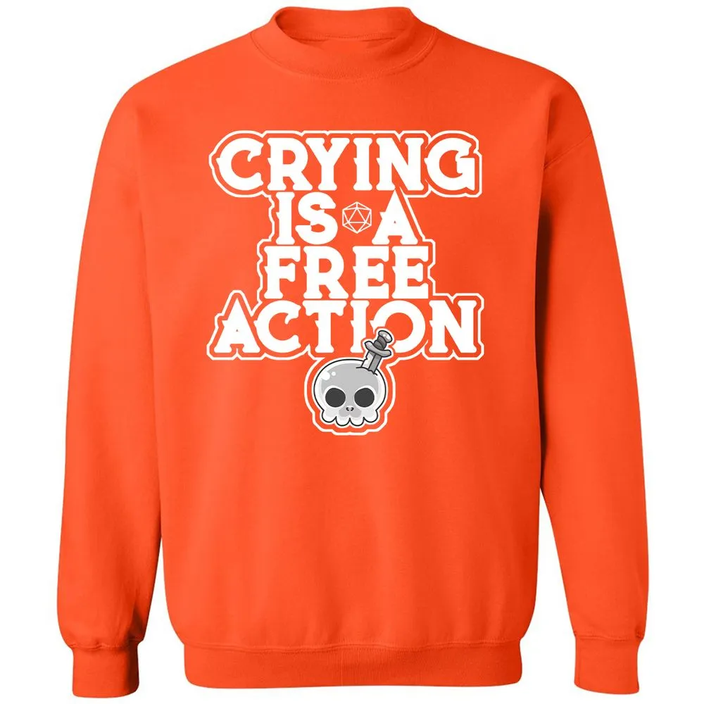 Crying Is A Free Action Classic Unisex Sweatshirt - Orange - 10