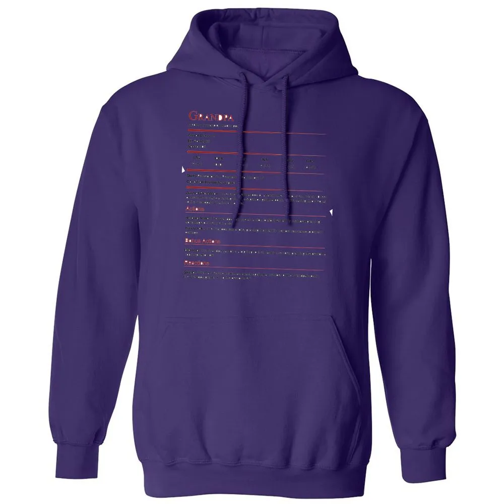 Grandpa Stat Block Classic Unisex Hoodie - Purple - 6