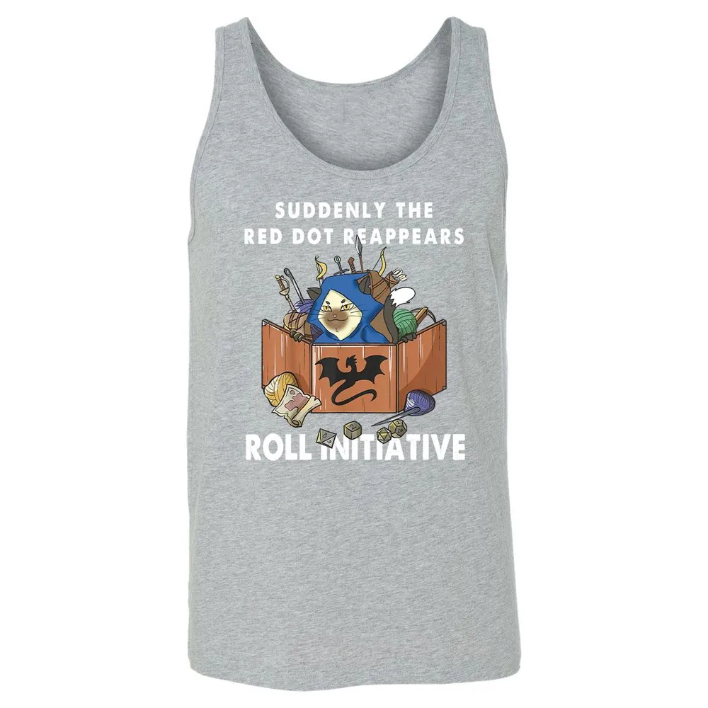 Suddenly The Red Dot Reappears Roll Initiative Unisex Jersey Tank - Athletic Heather - 4