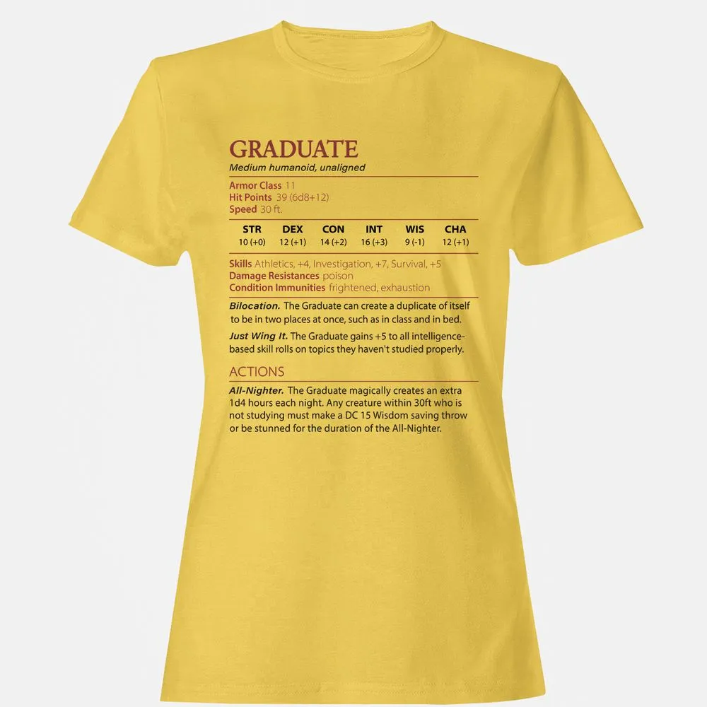 Graduate Stats Women's T-Shirt - Daisy - 4