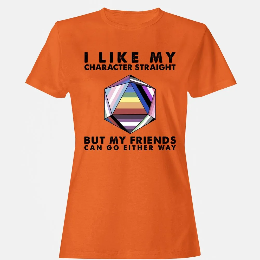 My Character Straight But Friends Can Go Either Way - Orange - 11