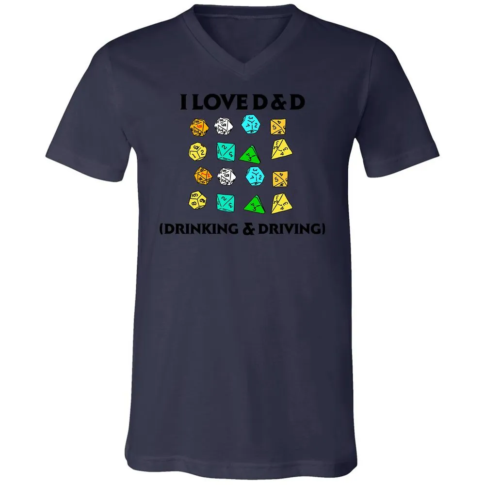 Drinking & Driving Unisex V-Neck T-Shirt - Navy - 9
