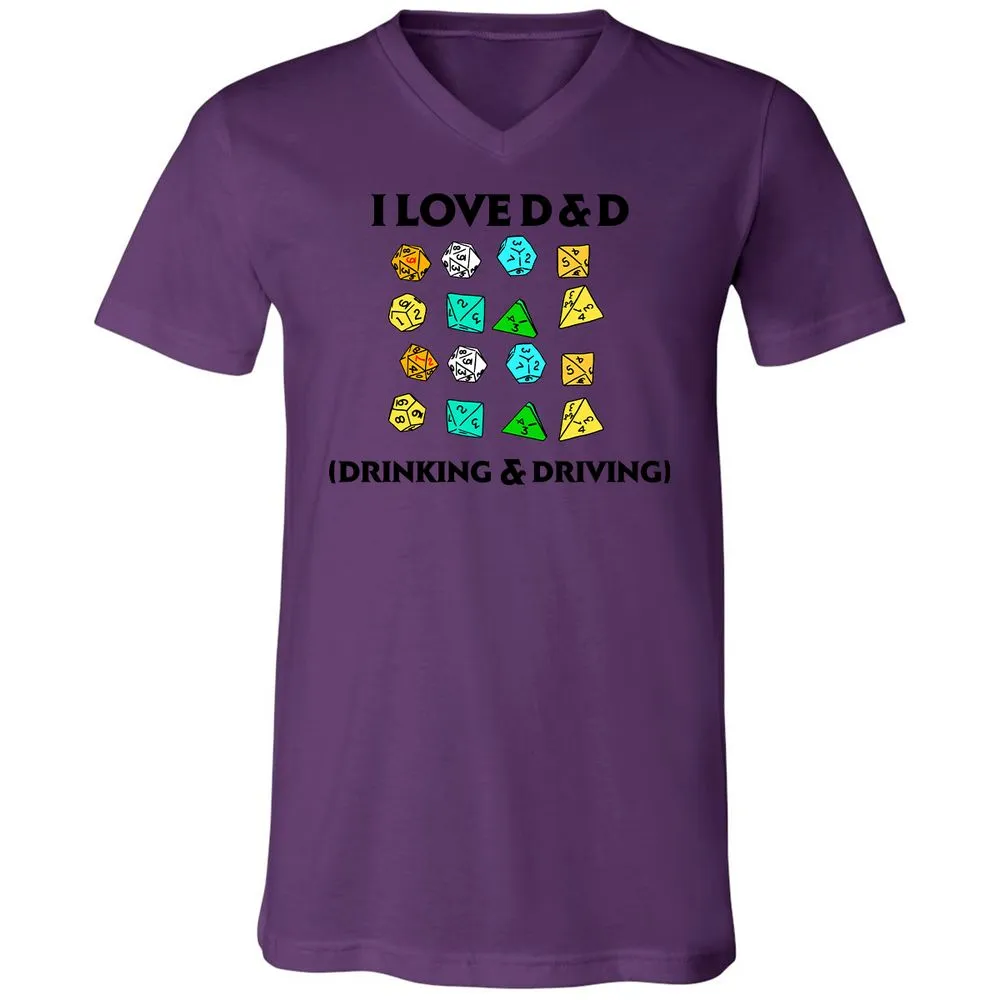 Drinking & Driving Unisex V-Neck T-Shirt - Team Purple - 2