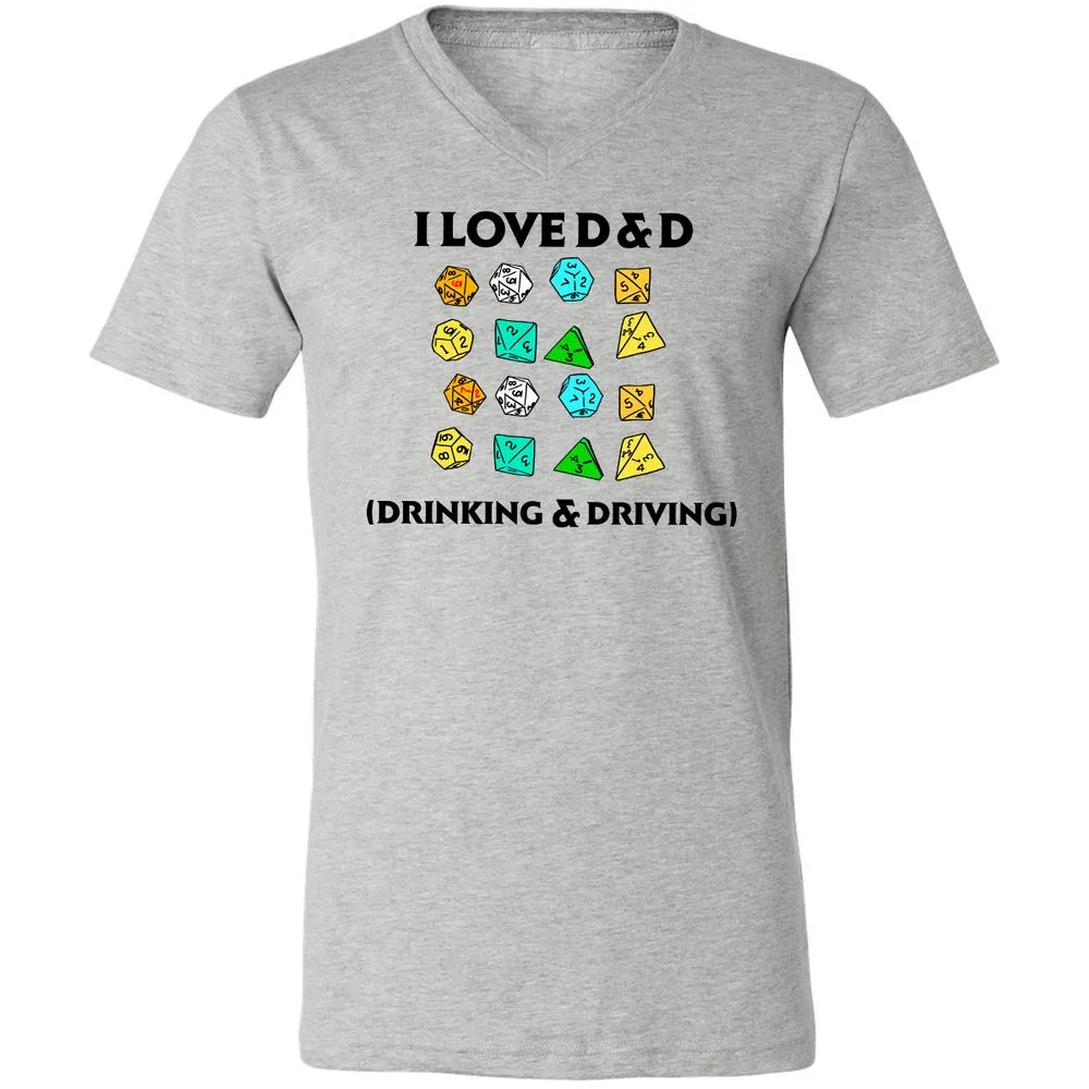 Drinking & Driving Unisex V-Neck T-Shirt - Athletic Heather - 7