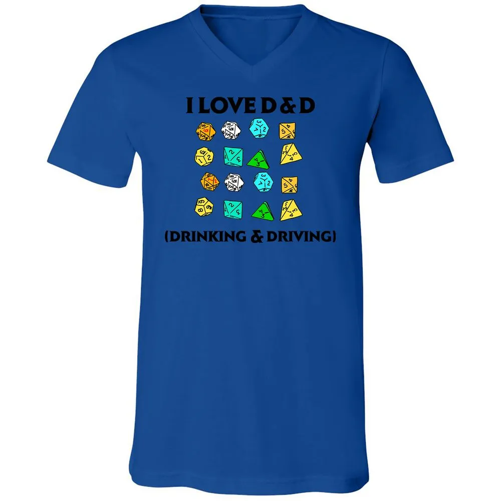 Drinking & Driving Unisex V-Neck T-Shirt - True Royal - 4