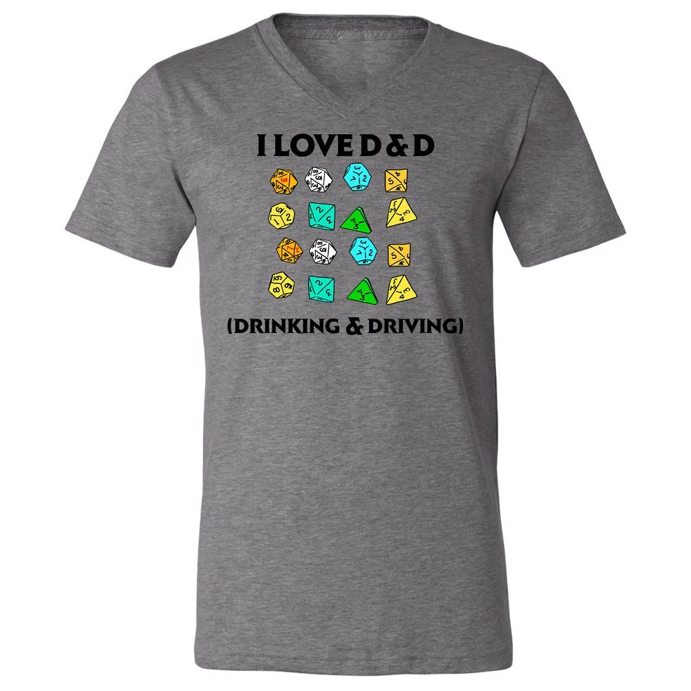 Drinking & Driving Unisex V-Neck T-Shirt - Deep Heather - 13