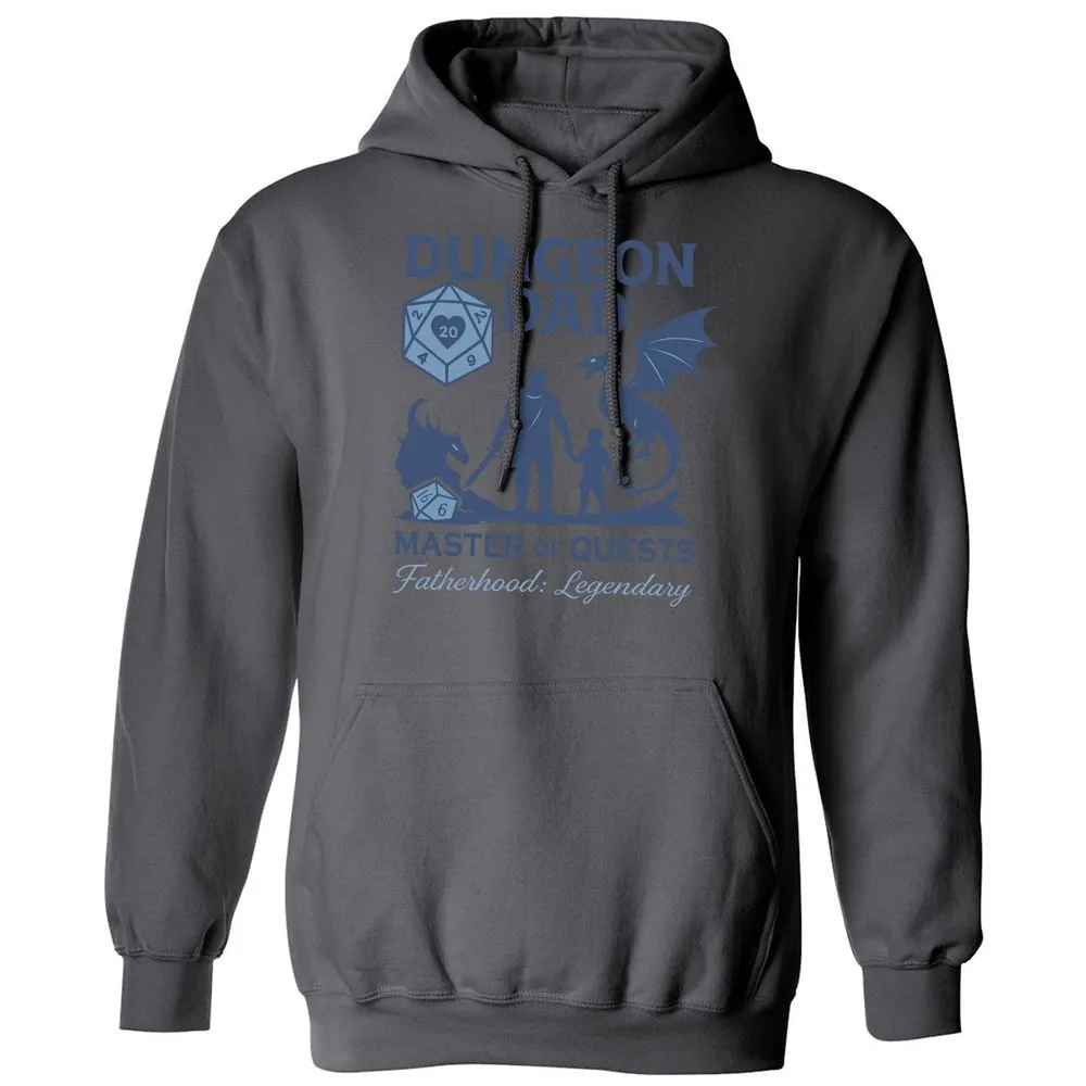 Dungeon Dad Master Of Quests Classic Unisex Hoodie - Charcoal - 7
