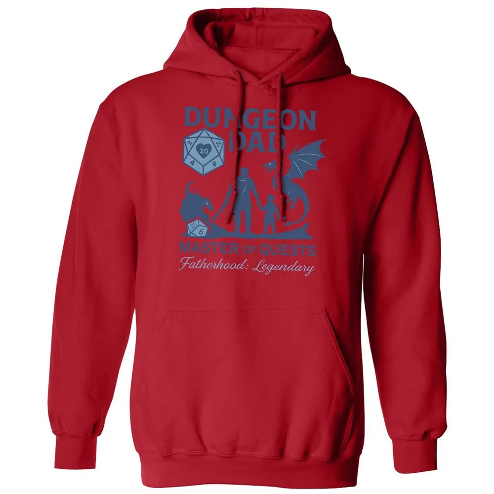Dungeon Dad Master Of Quests Classic Unisex Hoodie - Red - 5