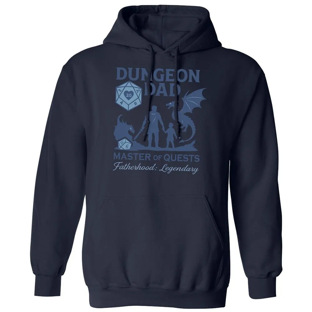 Dungeon Dad Master Of Quests Classic Unisex Hoodie - Navy - 8