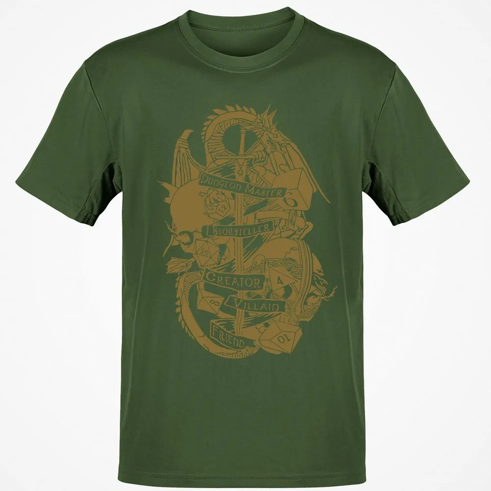 Dungeon Master Dragon Classic Unisex T-Shirt - Military Green - 6