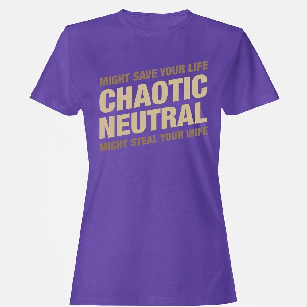 Might Save Your Life Might Steal Your Wife Women's T-Shirt - Purple - 12