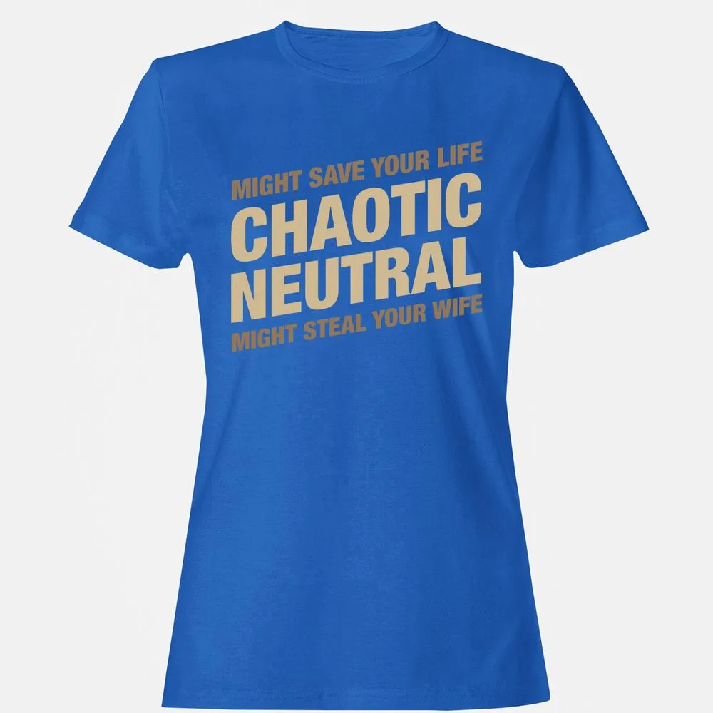 Might Save Your Life Might Steal Your Wife Women's T-Shirt - Royal - 14