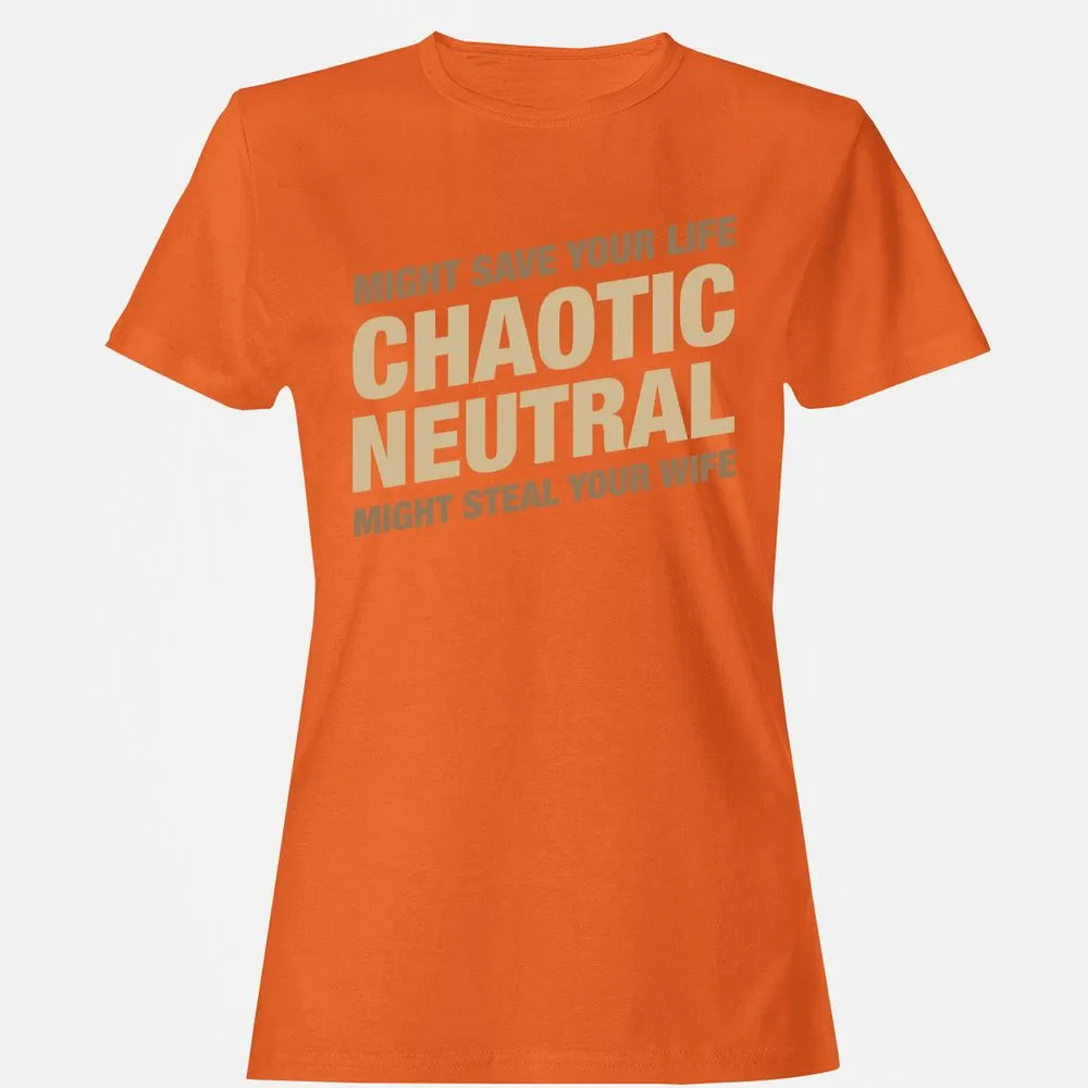 Might Save Your Life Might Steal Your Wife Women's T-Shirt - Orange - 11