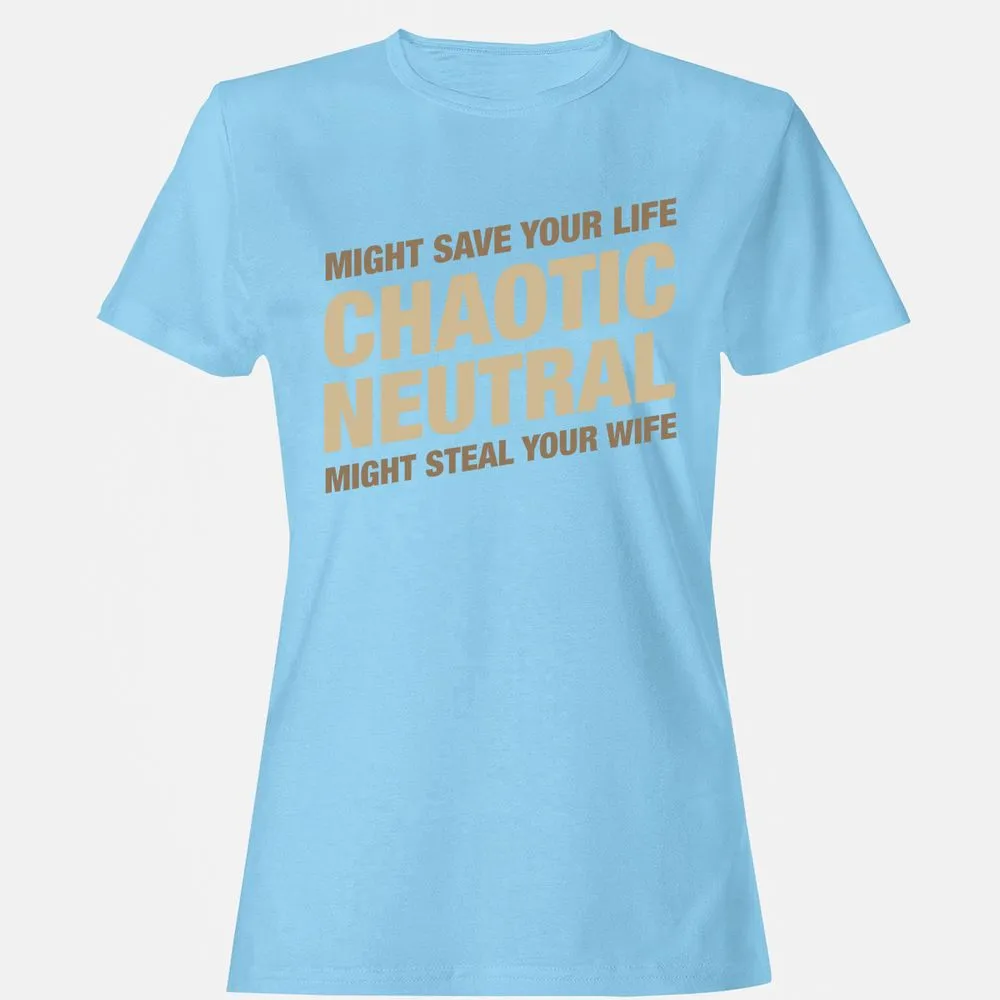 Might Save Your Life Might Steal Your Wife Women's T-Shirt - Light Blue - 8