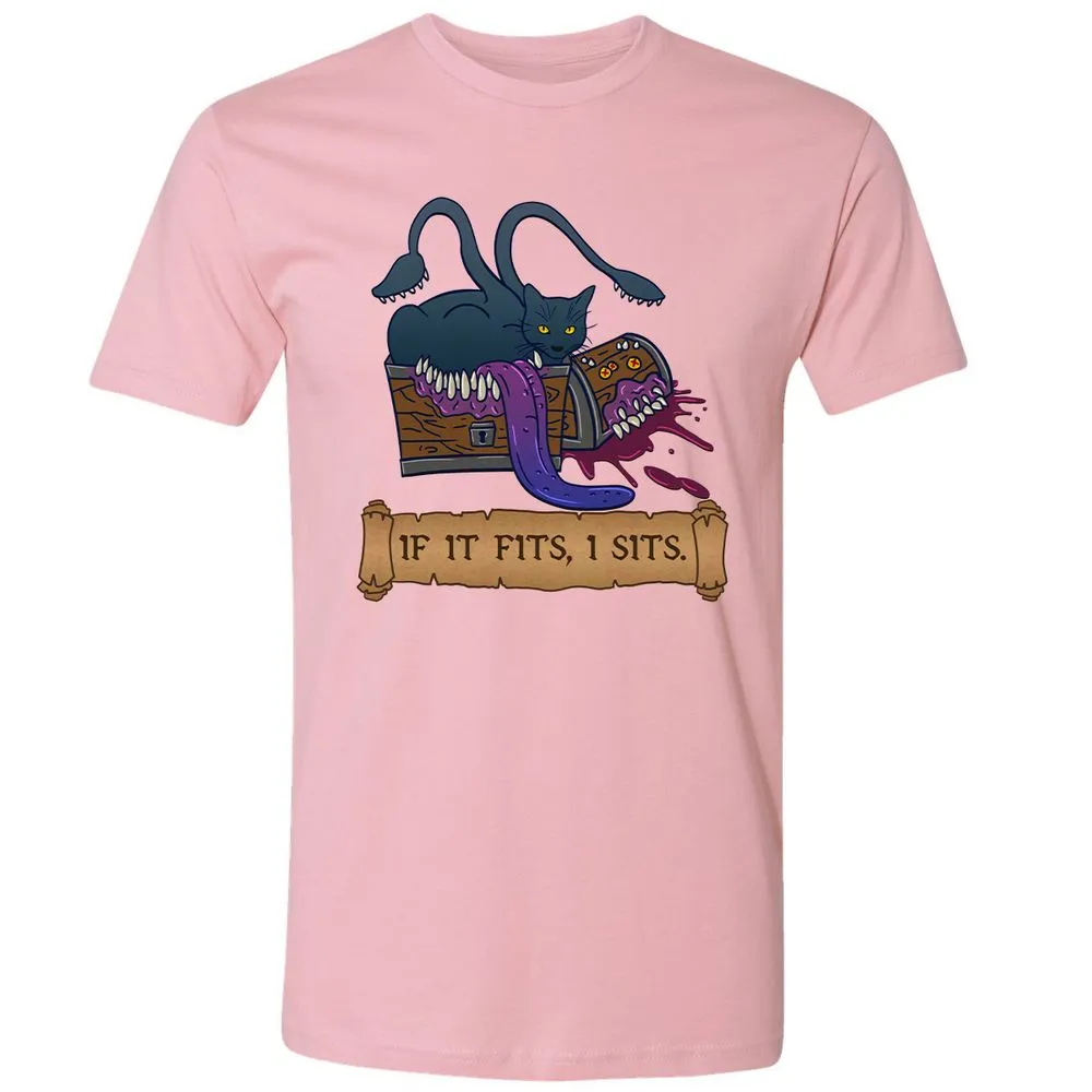 If It Fits I Sits Premium Unisex T-Shirt - Light Pink - 3