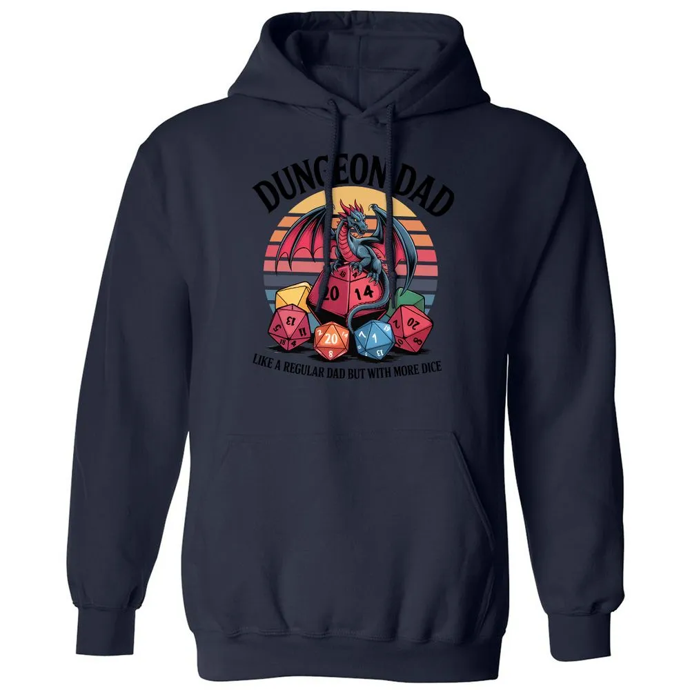 Dungeon Dad With More Dice Classic Unisex Hoodie - Navy - 8