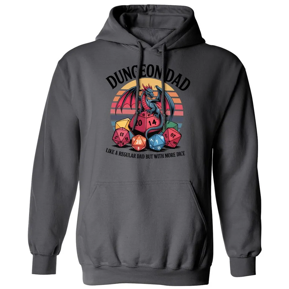 Dungeon Dad With More Dice Classic Unisex Hoodie - Charcoal - 7